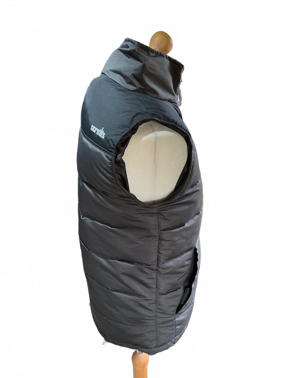 Scruffs Men's Padded Gilet Bodywarmer Vest Size S Black Grey Outdoor