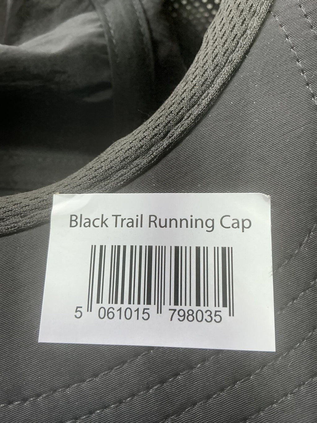 Puresport Black Lightweight Adjustable Ventilated Cap OSFA Running/Trailrun