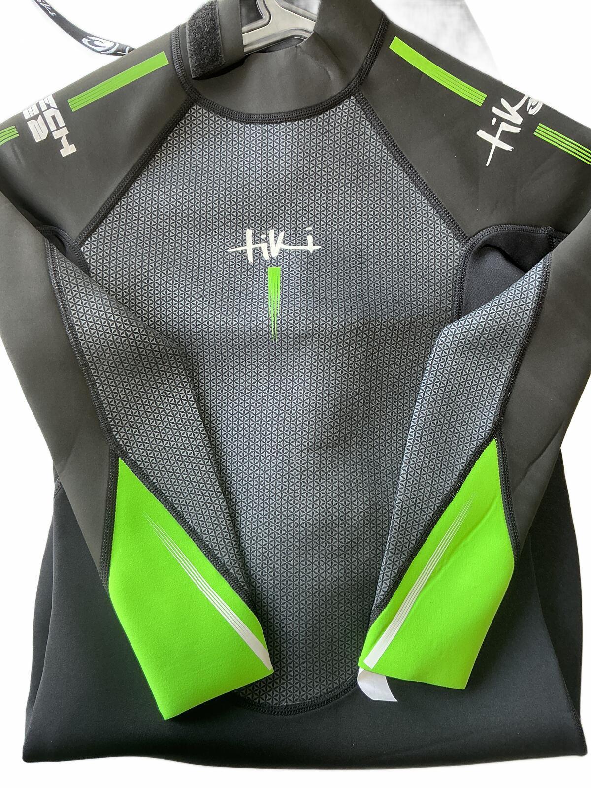 Tiki Black and Green Wetsuit Size J14 for Water Sports and Diving
