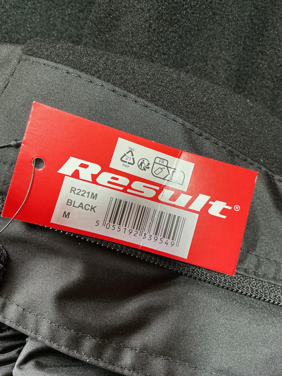 Result Black Waterproof Jacket Size Regular M Stylish Outdoor Workwear Coat