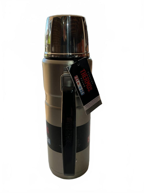 *NEW* Thermos 1.2L Vacuum Flask with Cup & Carry Handle - Silver/Black