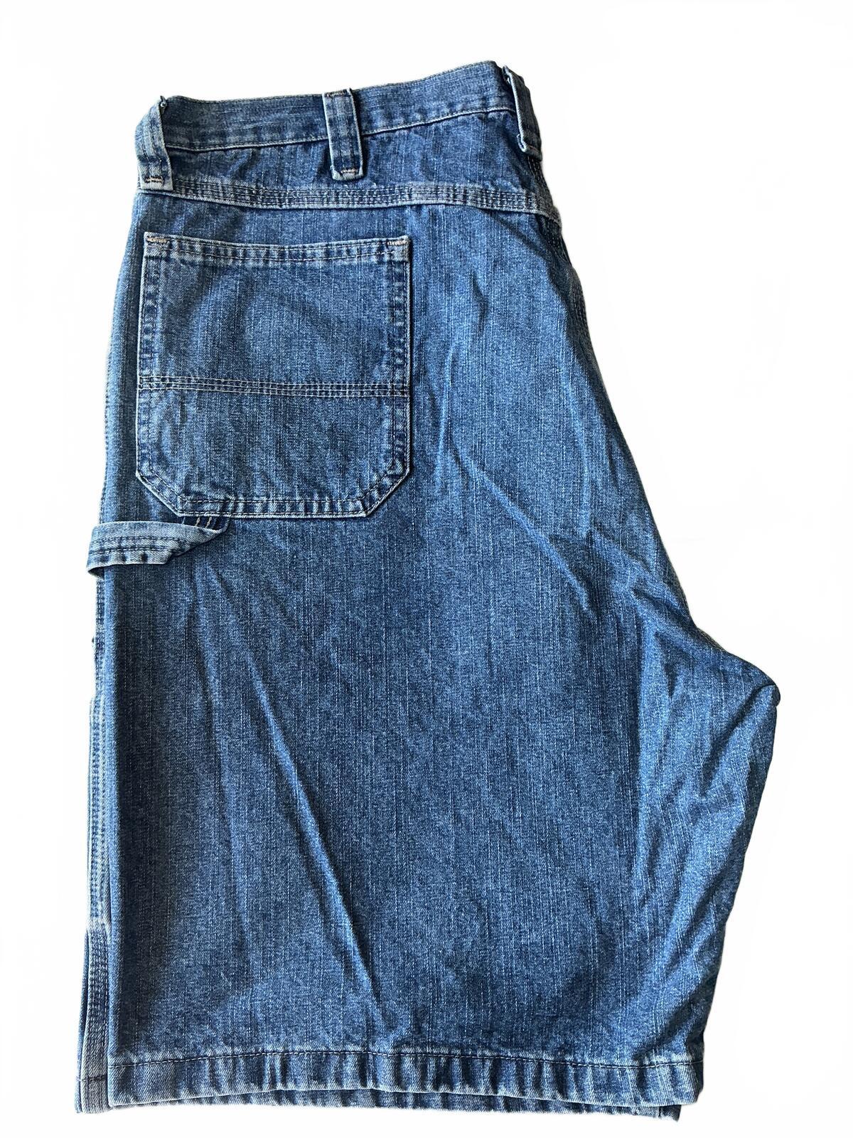 Wrangler Blue Denim Carpenter Shorts Size Waist 40in. Casual Workwear