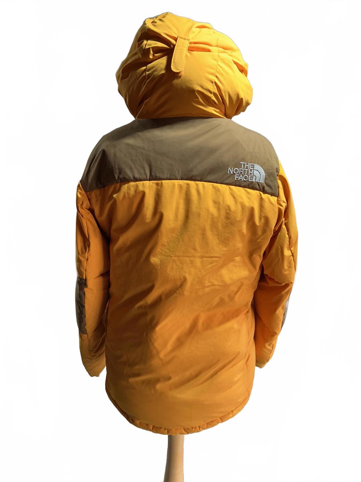 The North Face Ladies Yellow and Brown Puffer Jacket with Hood