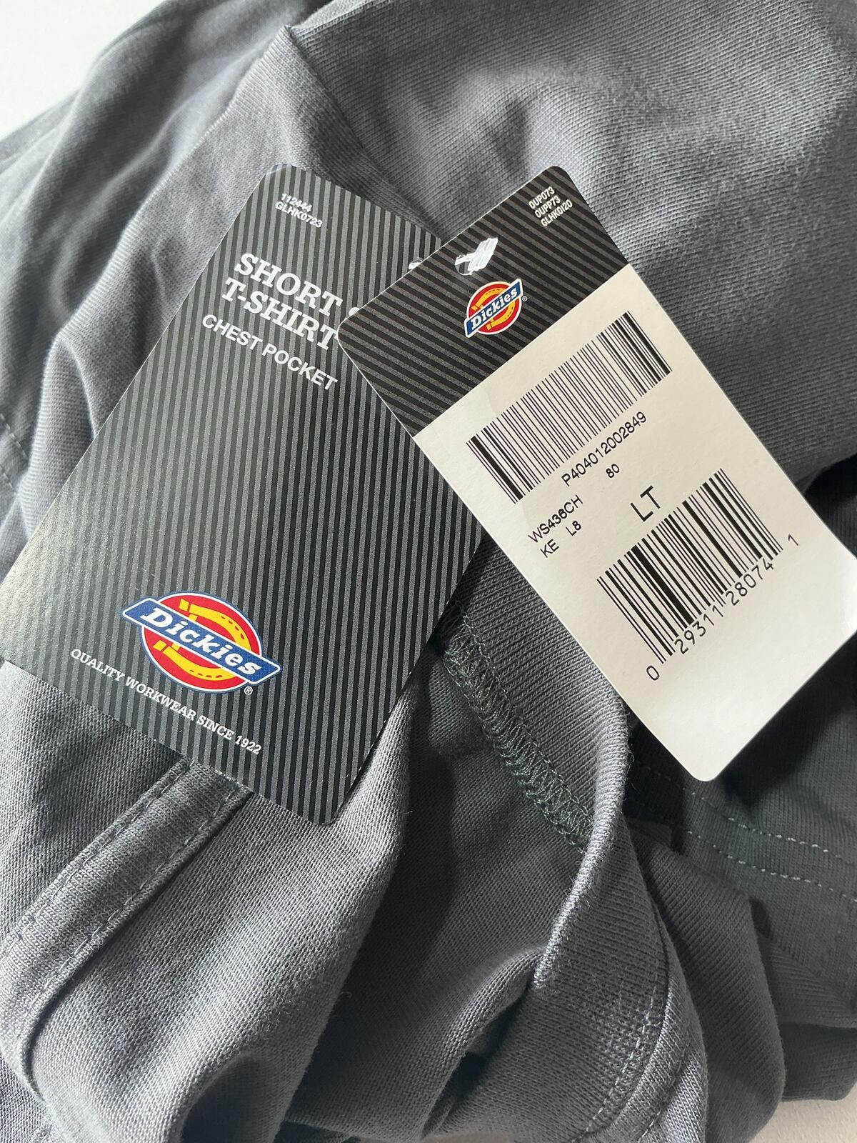 Dickies Regular M Tall Grey Pocket T-Shirt Casual Workwear Comfortable Fit