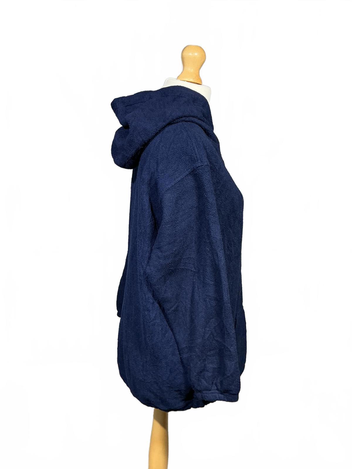 Navy Blue Fleece Women's Hoodie Sweatshirt
