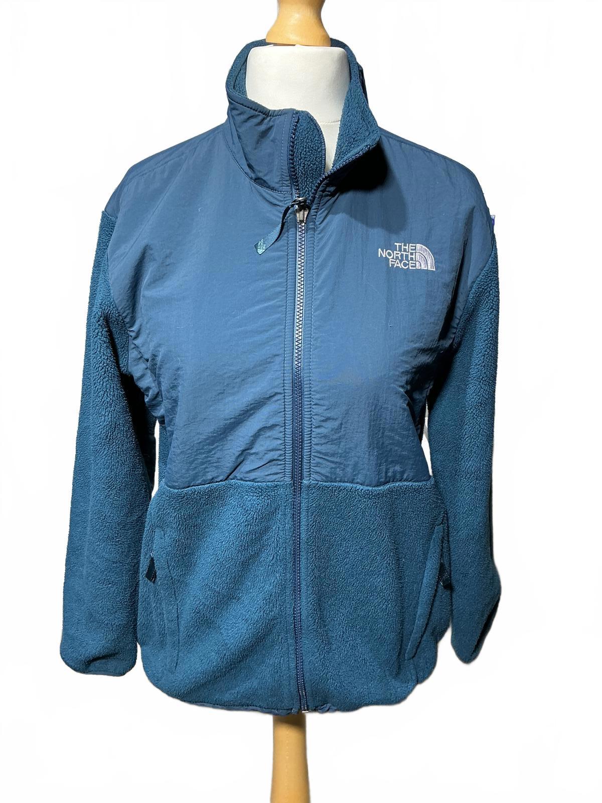 The North Face Girls Blue Fleece Jacket with Zip-Up Front