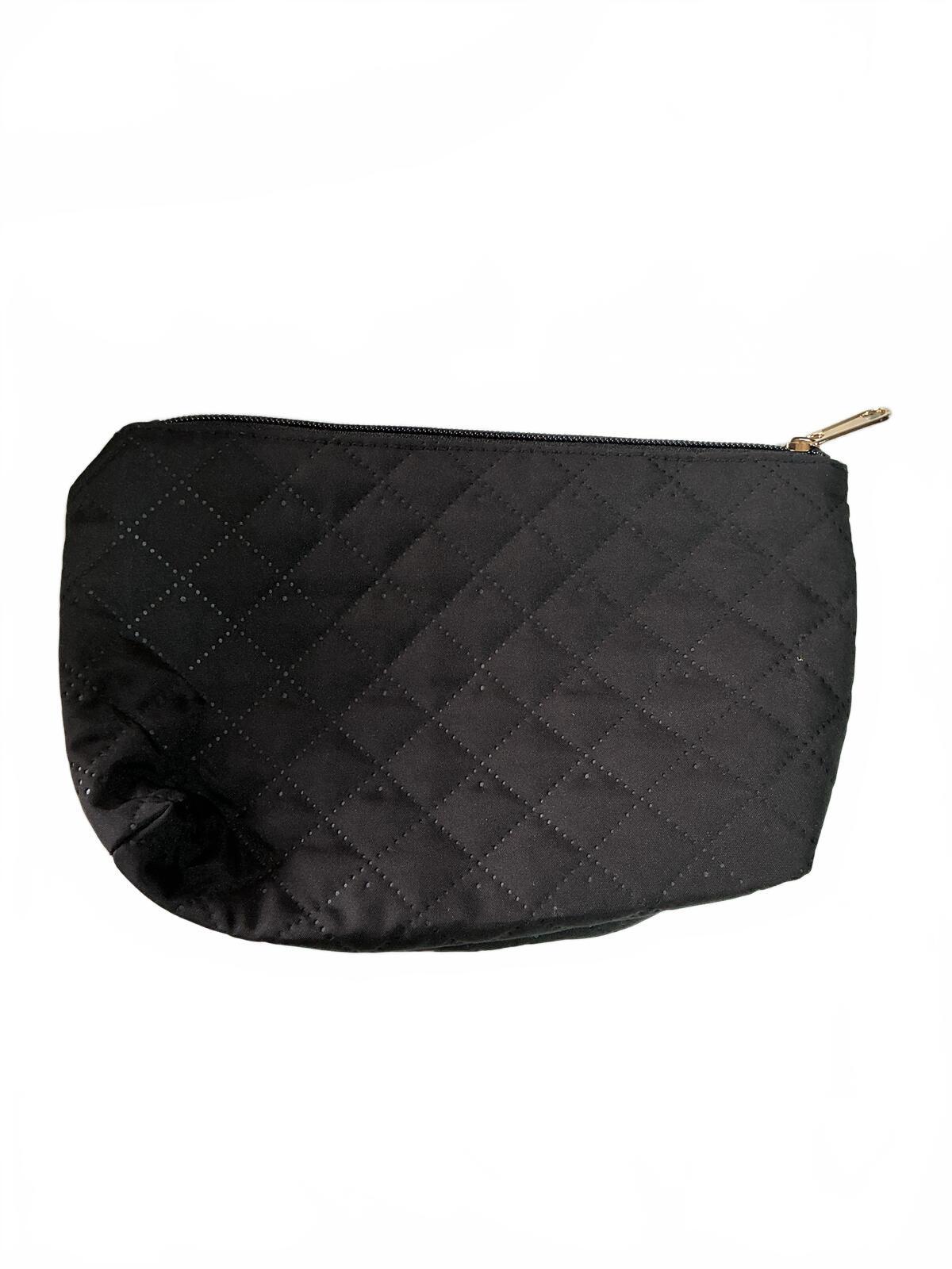 Hotor Large Black Quilted Travel Duffel Bag with Pouch