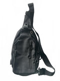 Geestock Black Sling Bag Crossbody Compact Size Adjustable Strap