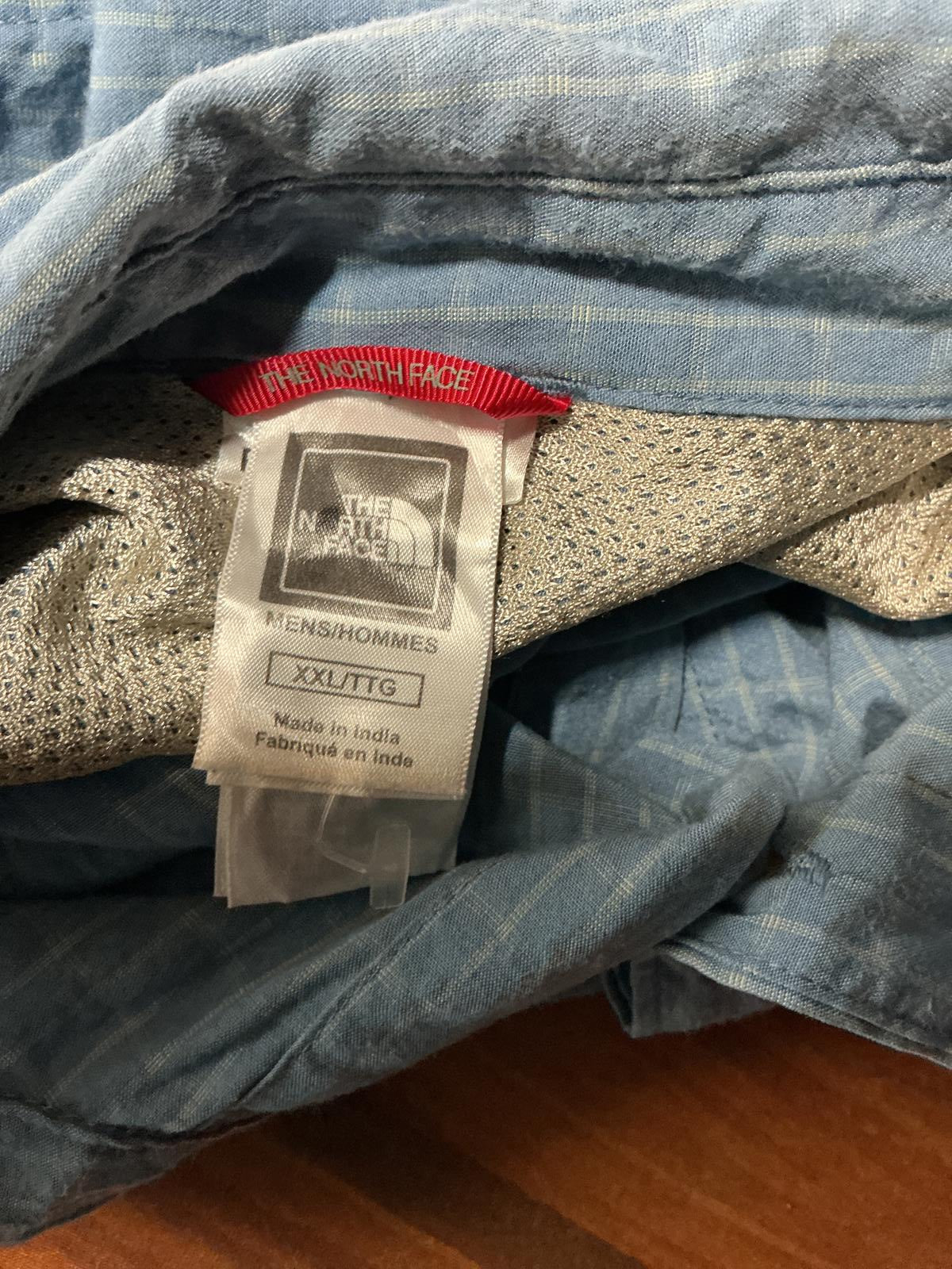 Men's The North Face Light Blue Button-Up Shirt XXL