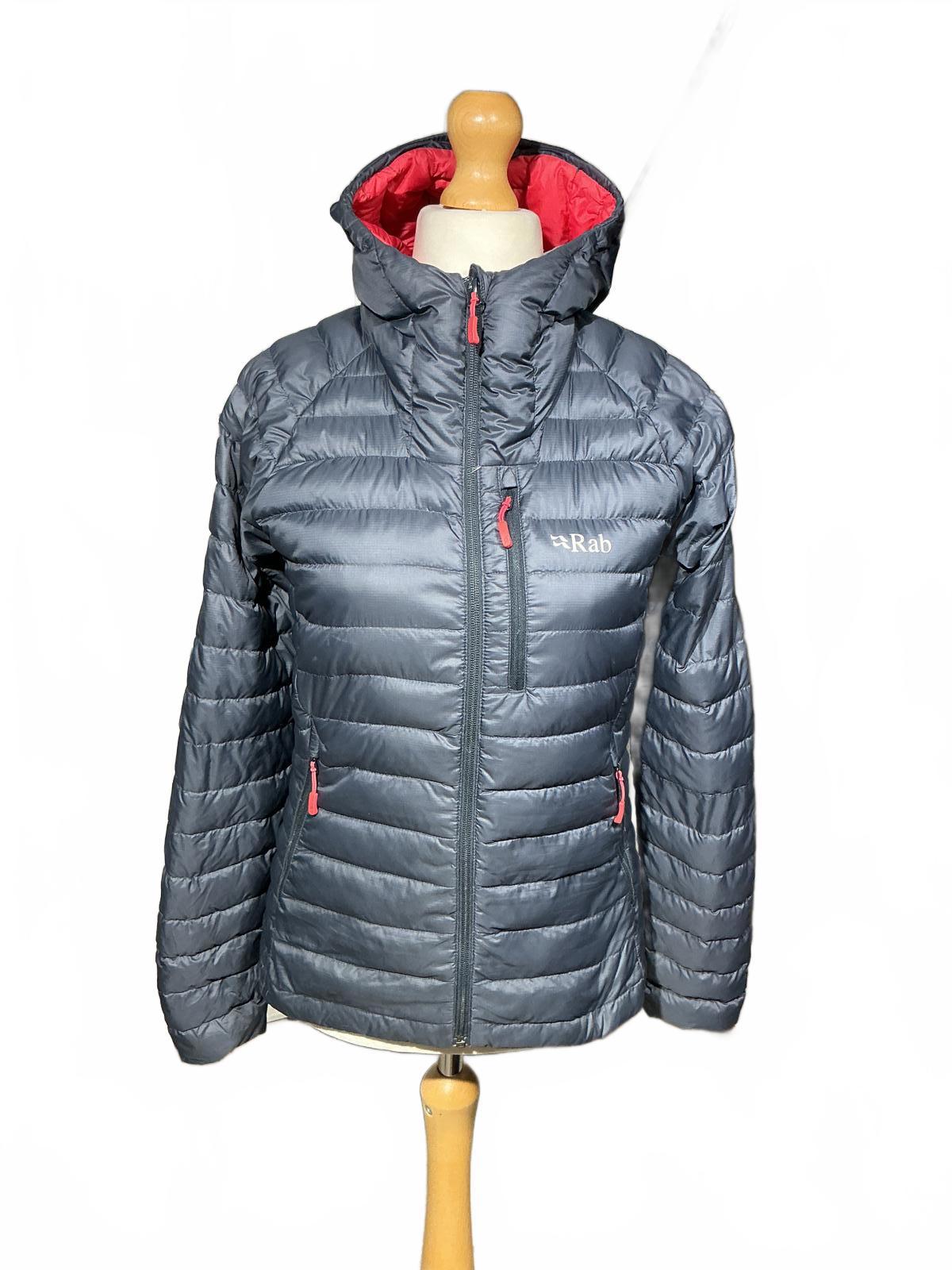Rab Women's Insulated Hooded Jacket - Grey with Red Lining