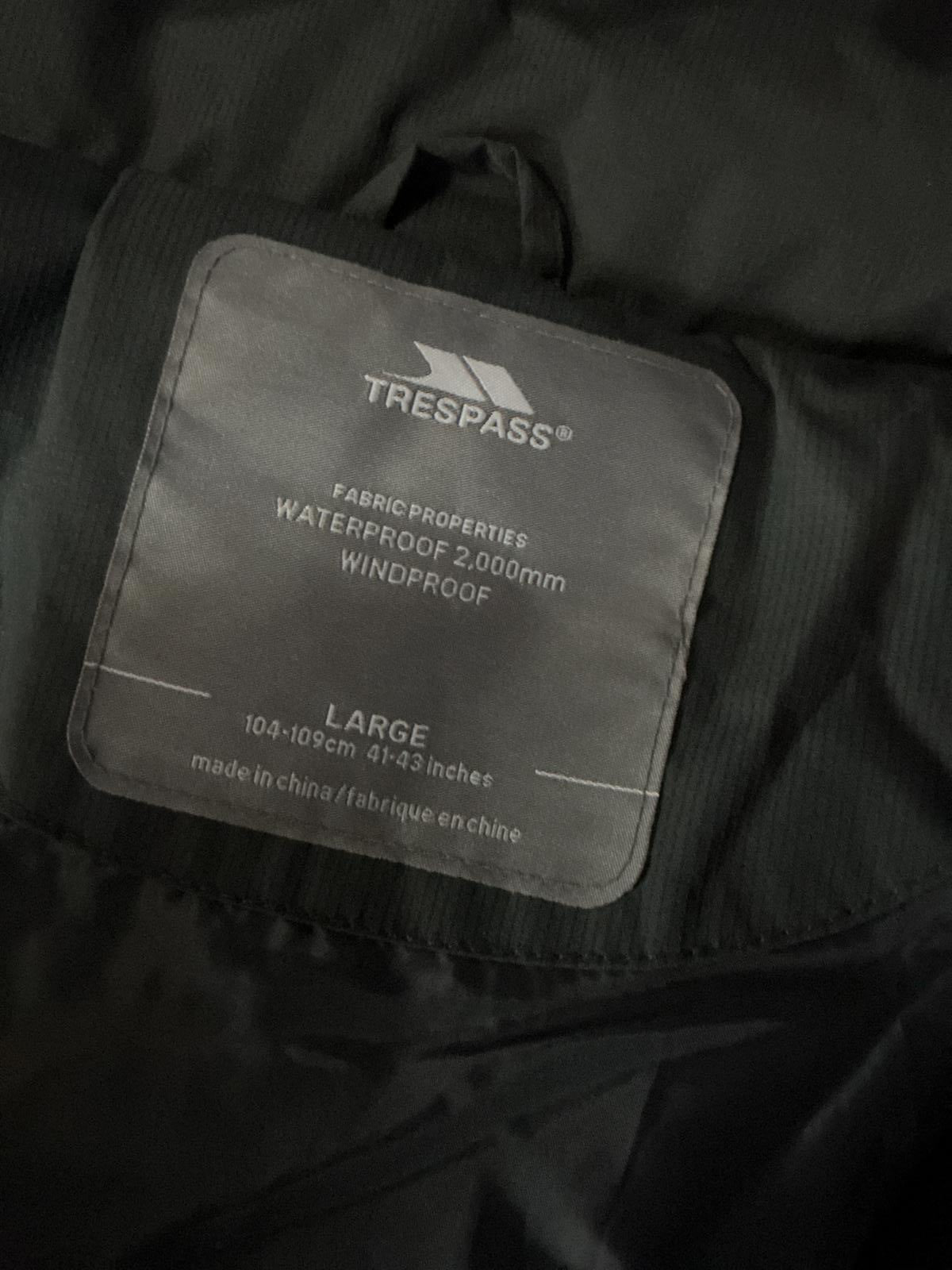 Trespass Mens Waterproof Puffer Jacket Size Large