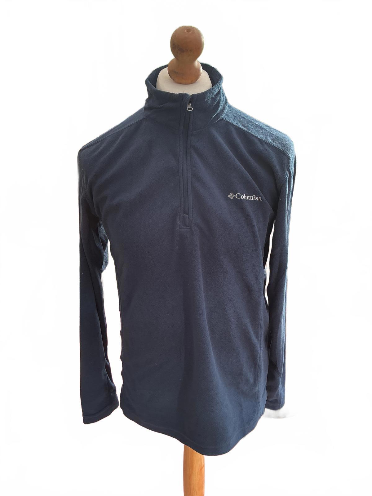 Columbia Navy Blue Half-Zip Fleece Pullover Regular M