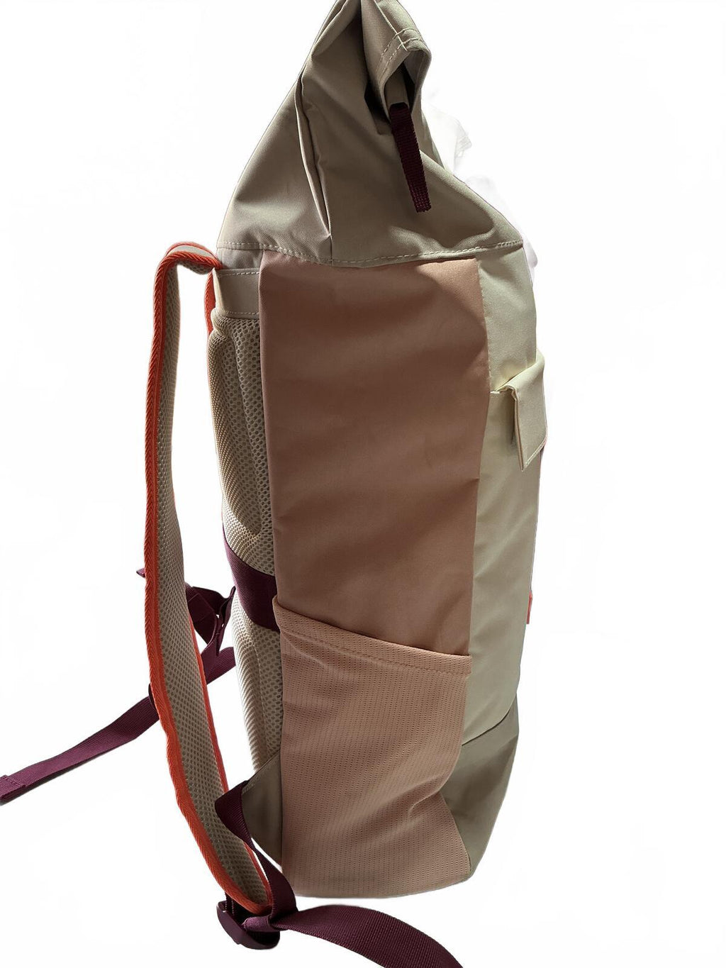Larkson Bag No 4 20L Roll Top Backpack Beige Rose Adjustable Straps