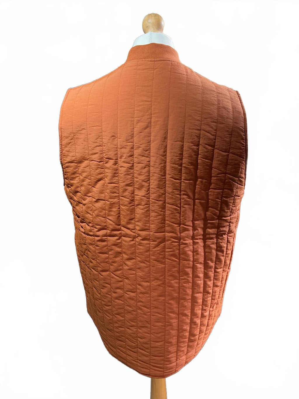 Fera Quilted Orange Sleeveless Vest Gilet Size Regular Xxl