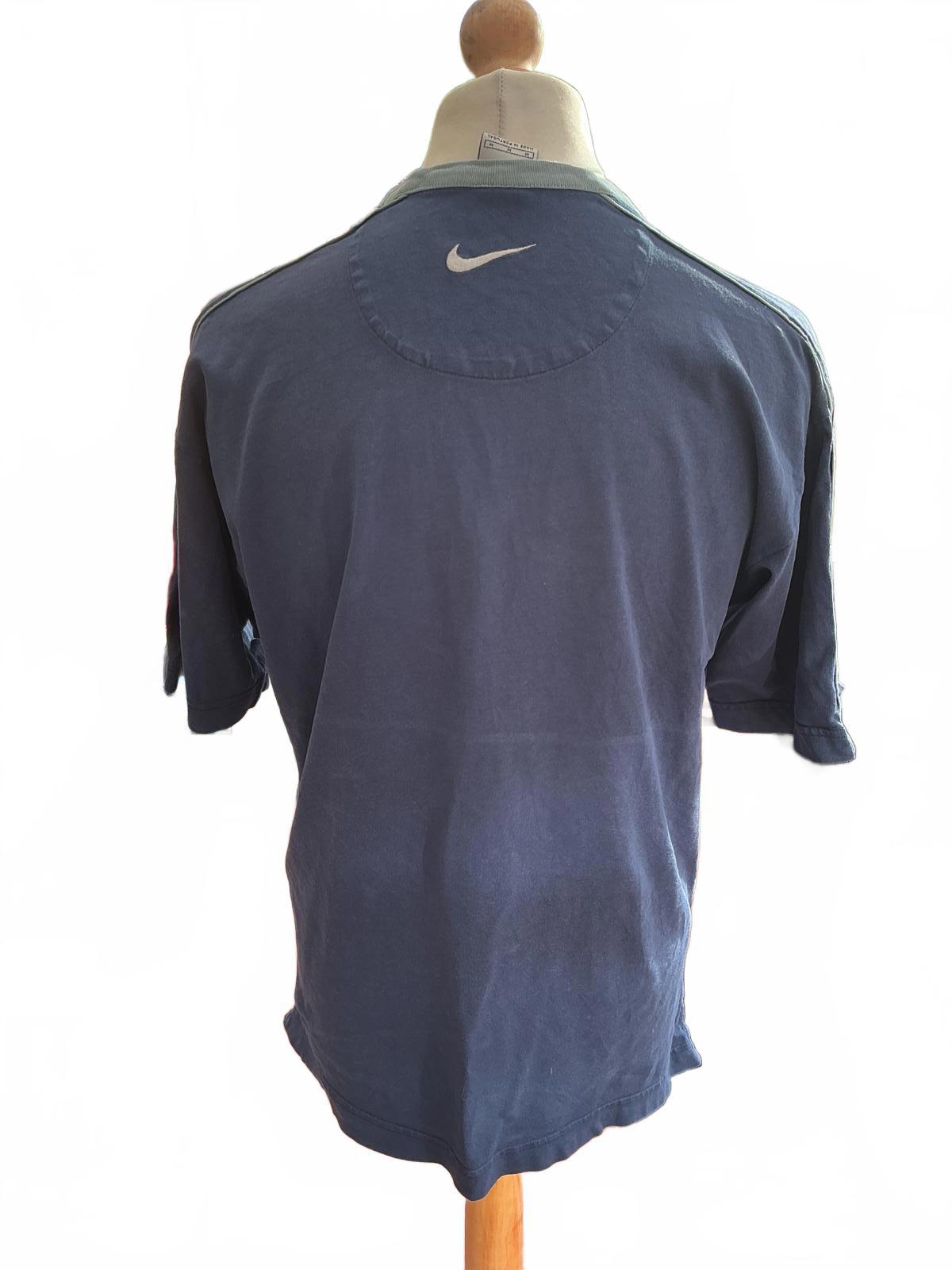 Vintage 90’s Nike Air Blue V-Neck T-Shirt Size Regular M