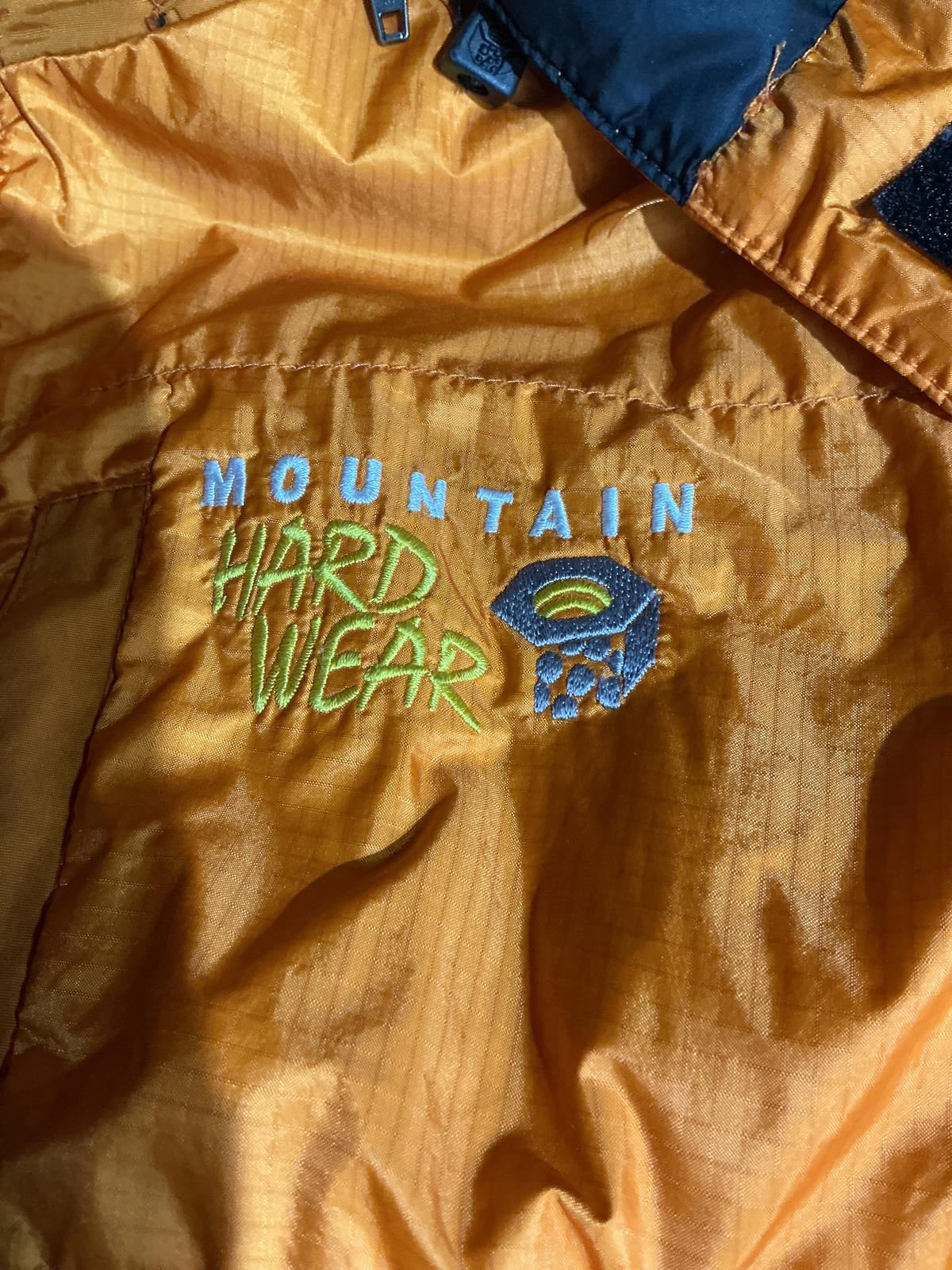 Mountain Hardwear Men's Orange Puffer Jacket with Hood
