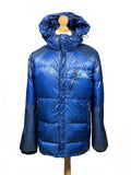 Mountain Equipment Men's Blue Puffer Jacket with Hood