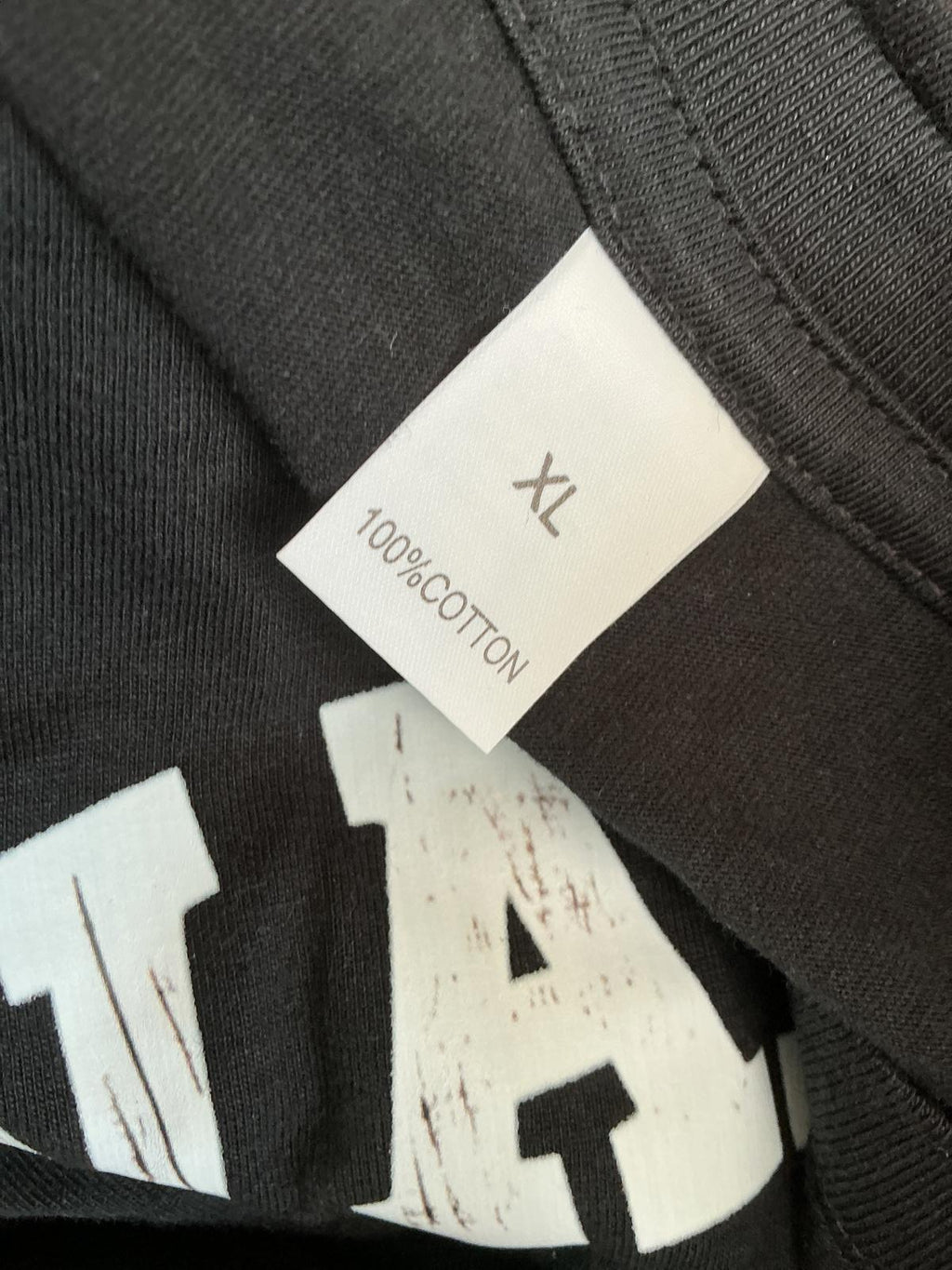 Wanghaf Black T-Shirt Size Regular XL