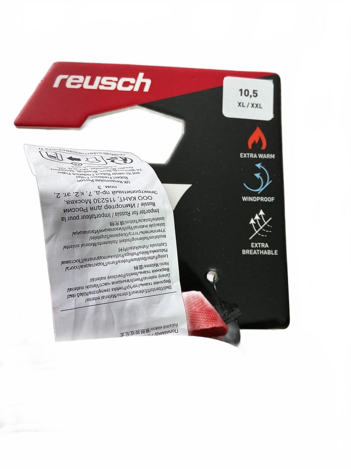 *NEW* Reusch Mastery Ski Gloves Black White Red 10.5 XL/XXL
