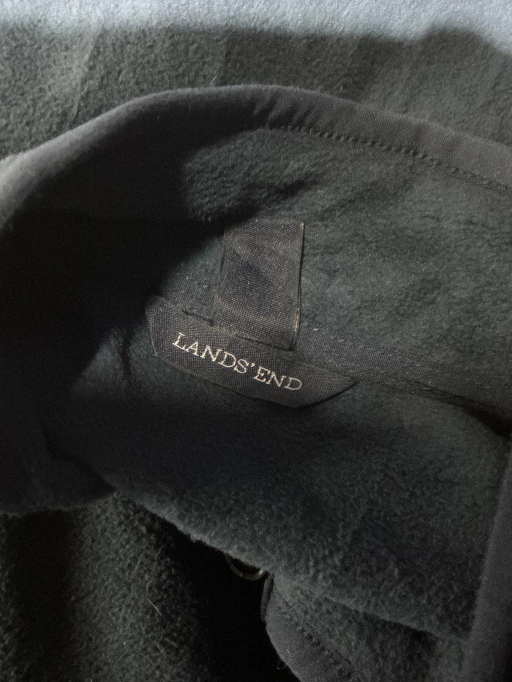 Men's Navy Blue Fleece Vest Lands End with Full Zip