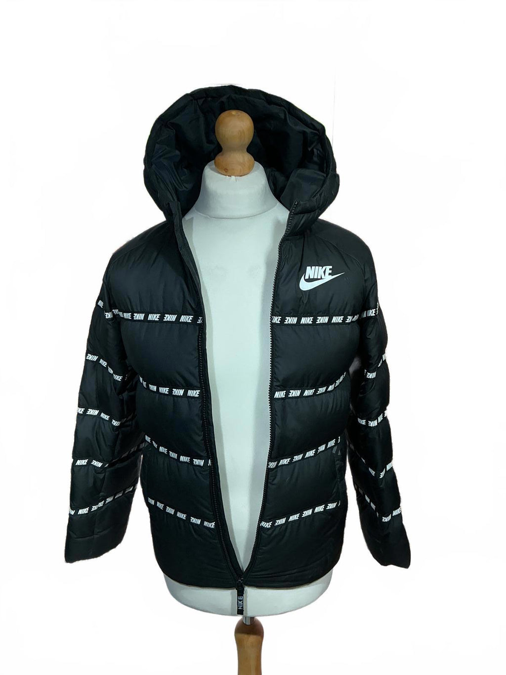 Nike Black Junior Puffer Jacket with Hood