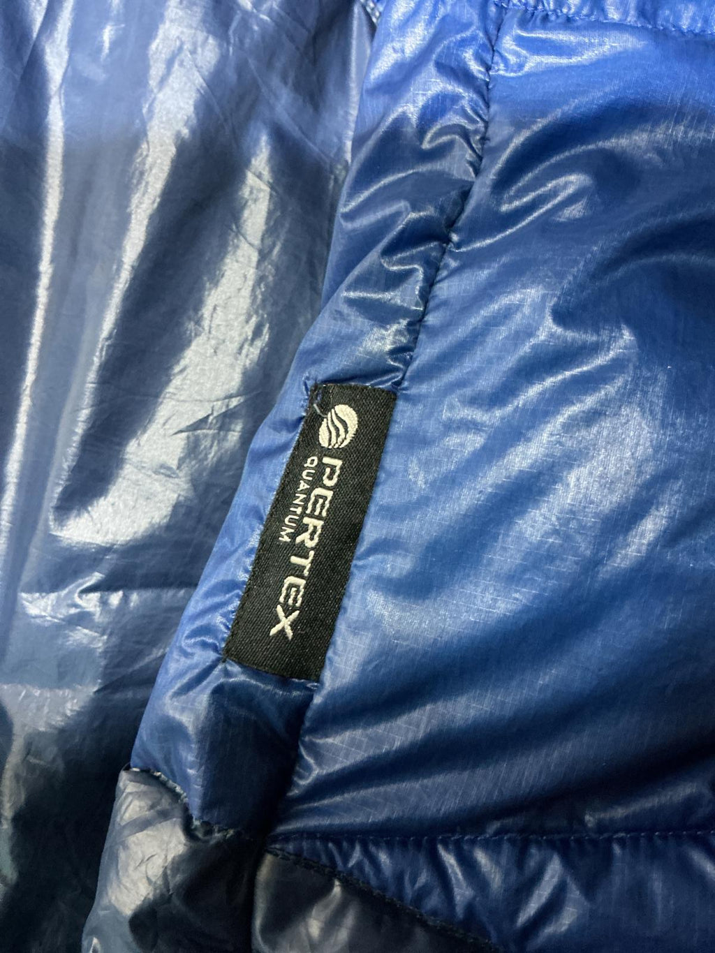 Mountain Equipment Men's Blue Puffer Jacket with Hood