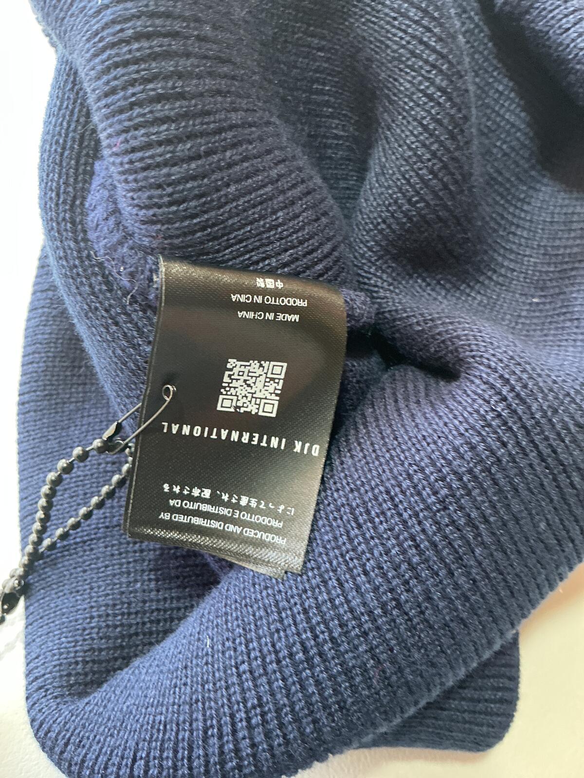 DJK International Navy Blue Knit Beanie Hat Warm Winter Hat One Size