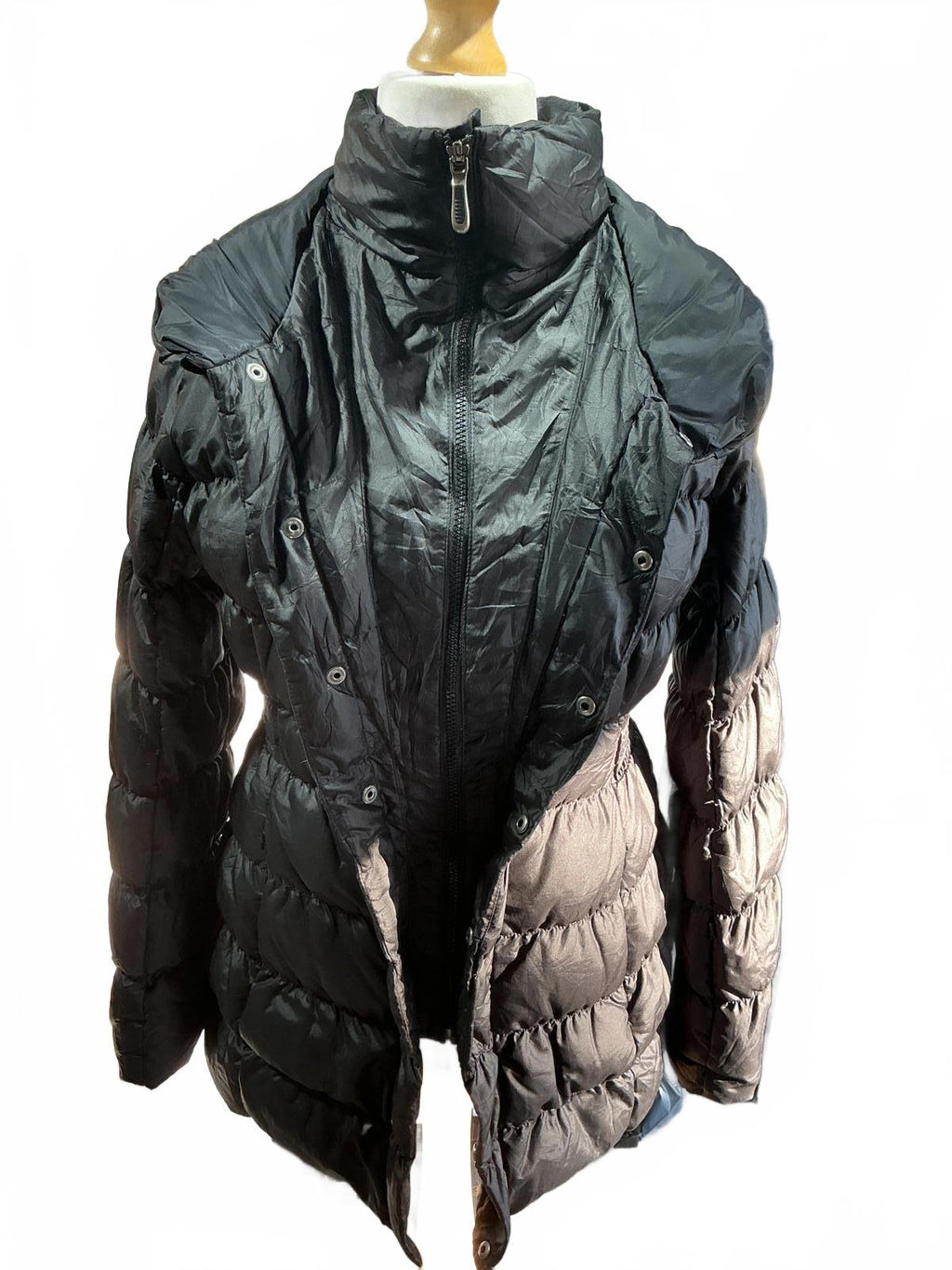 The North Face Women's Down Jacket Ski Skirt Layered Front Small Black