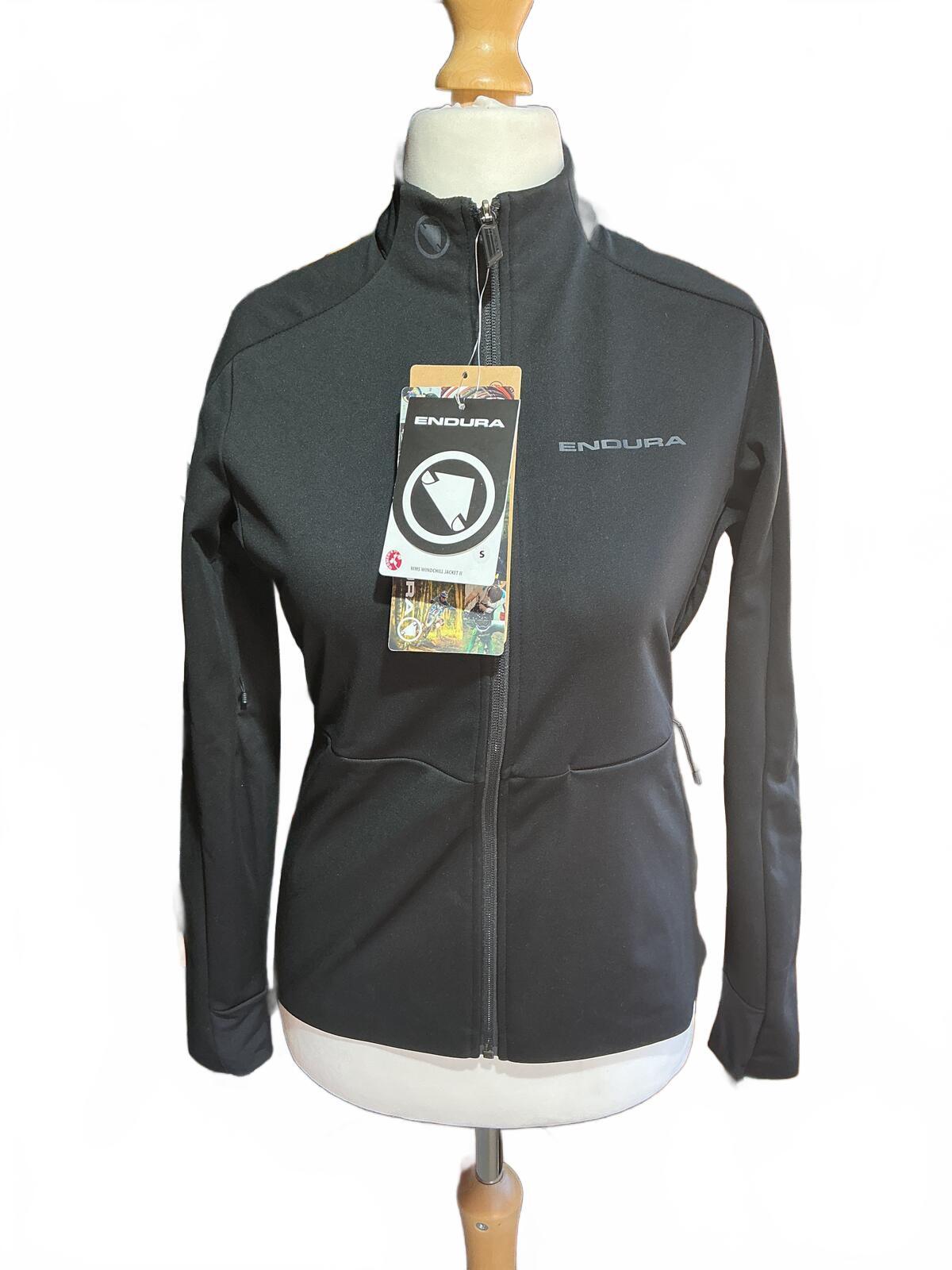 Endura Women's Windchill 2 Black Cycling Jacket Size Small Lightweight Softshell