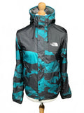 The North Face Men's Windbreaker Jacket 30 year edit Black and Teal Camouflage