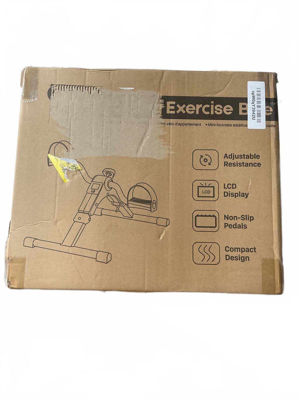 Himaly Adjustable Resistance Mini Exercise Bike Pedals Compact Design