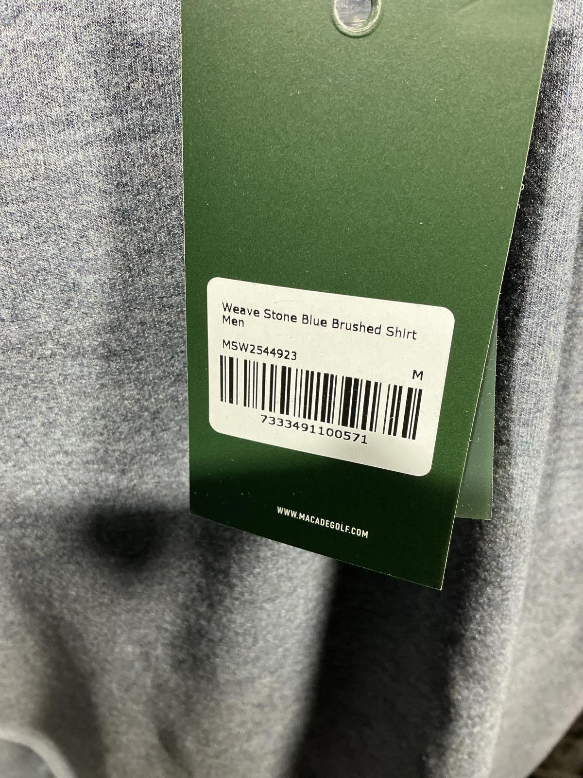 Macade Golf Grey Long Sleeve Polo Shirt Size M