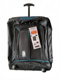 EZ FLY Lightweight Black Wheeled Cabin Suitcase Travel Bag with Handle