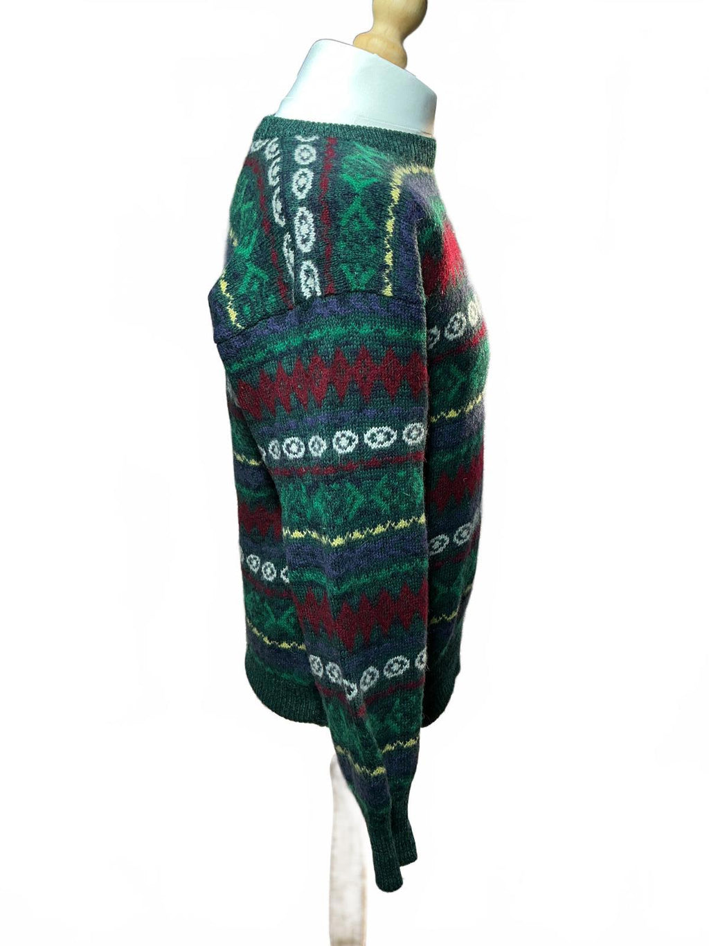 Vintage Men's Patterned Wool Sweater