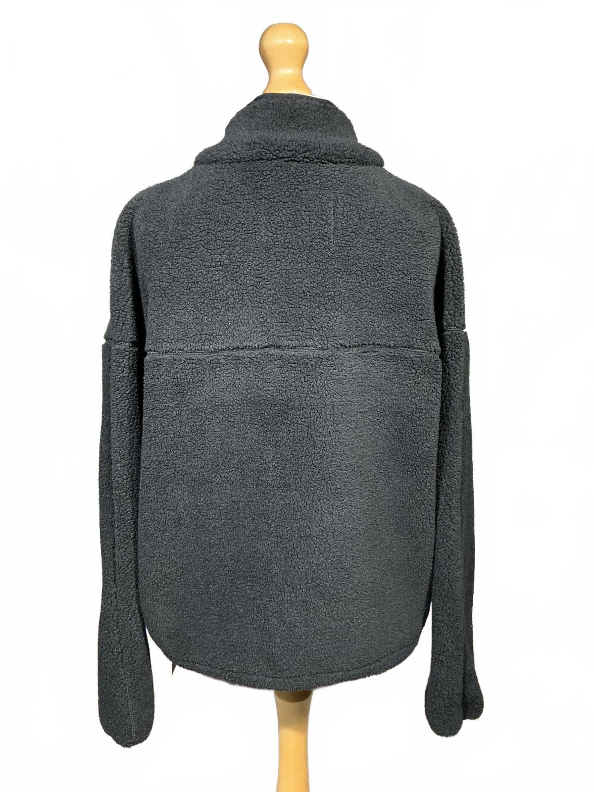 Jluxe Women's Black Sherpa Fleece Jacket Full Zip