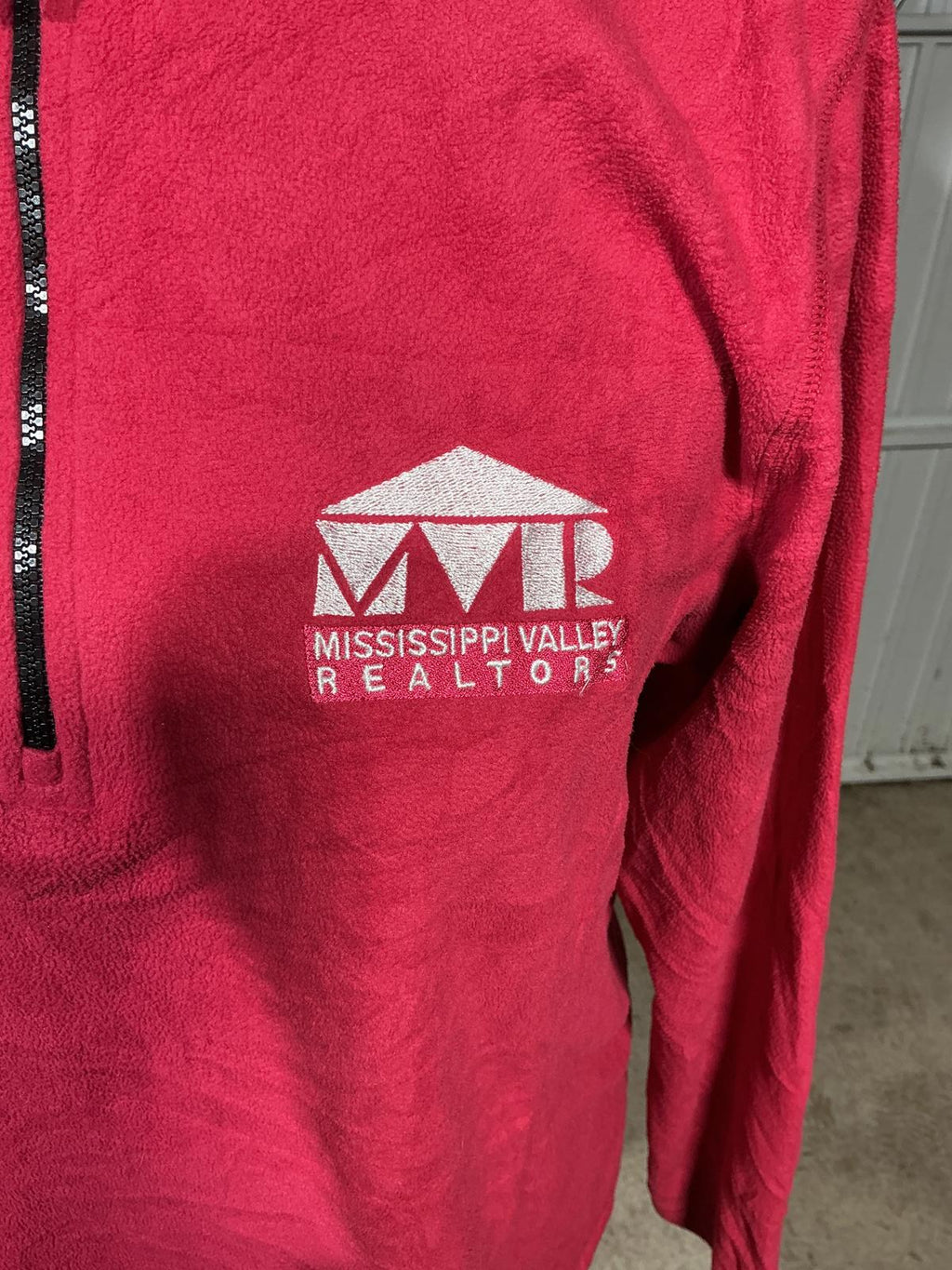 Mississippi Valley Realtors Red Women's Fleece Jacket Half Zip