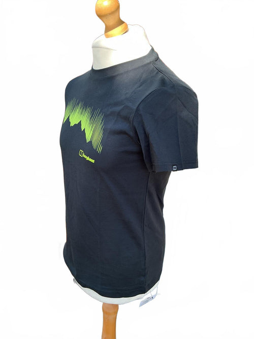 *NEW* Berghaus Mountain Strike Tee Black/Neon Green T-Shirt Size XS