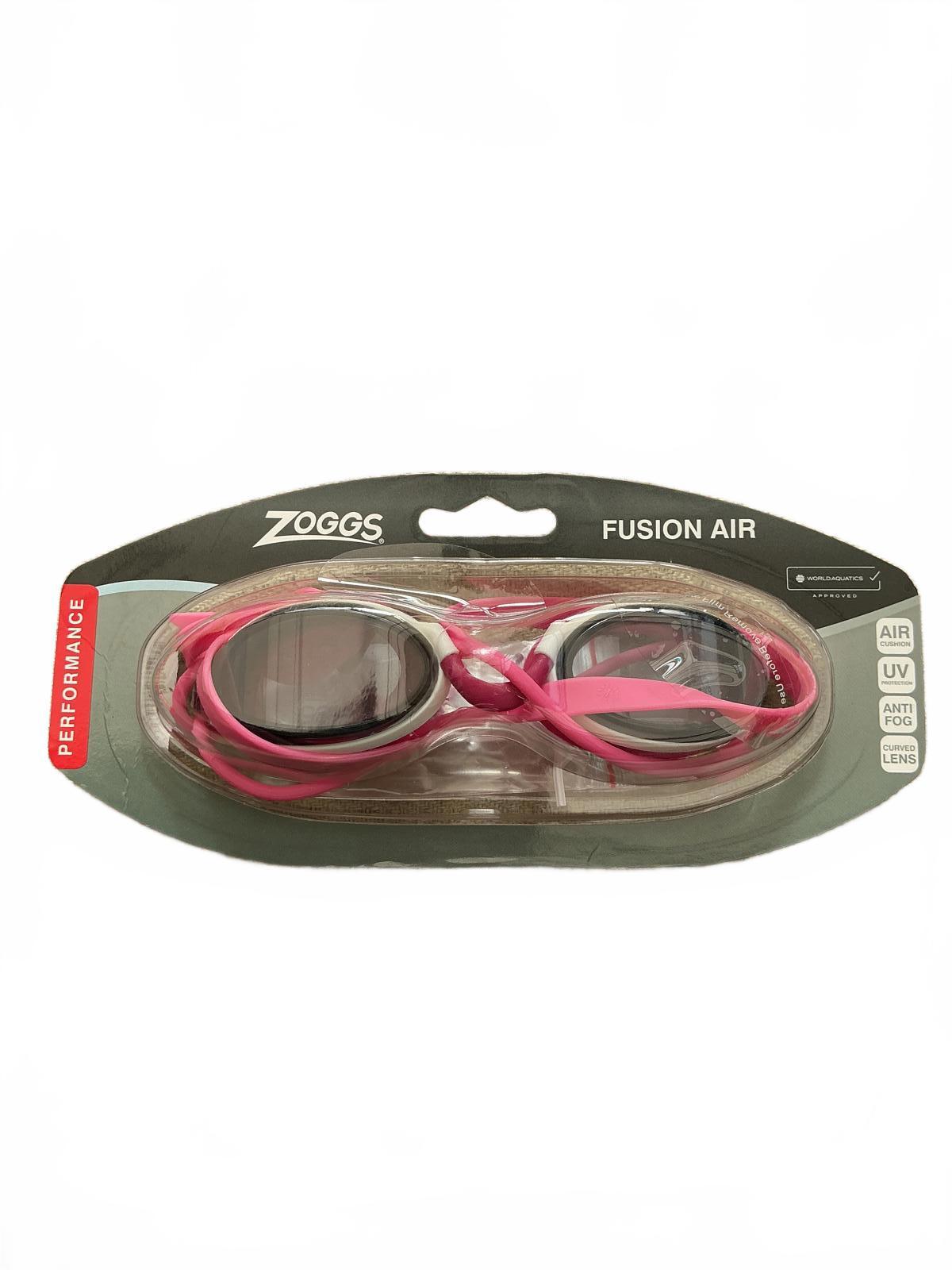 Zoggs Fusion Air Swimming Goggles Pink Size L with Anti-Fog UV Protection