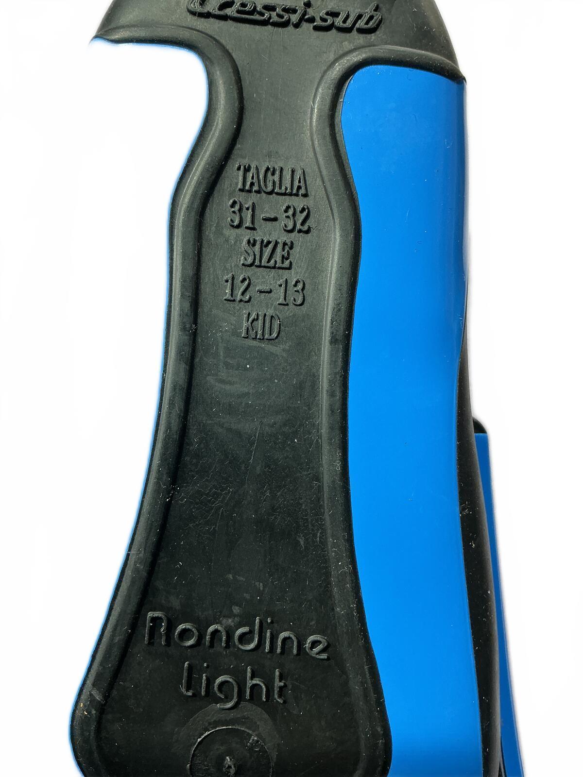 Cressi-Sub Rondine Light Kids Swim Fins Size 12.5-13.5 UK Blue Black
