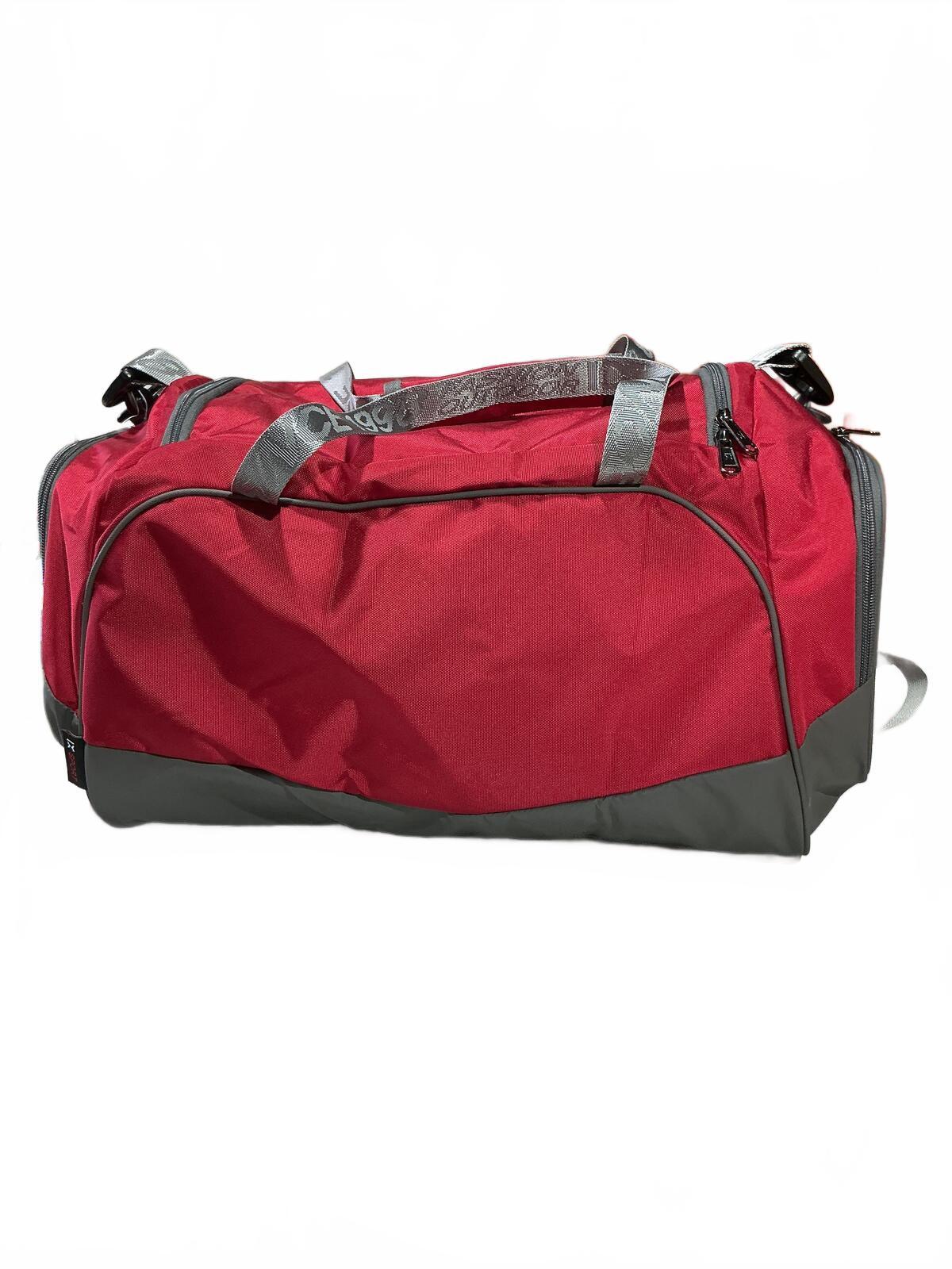 INOXTO Red and Grey Outdoor Duffle Bag with Adjustable Strap Size Large 40L