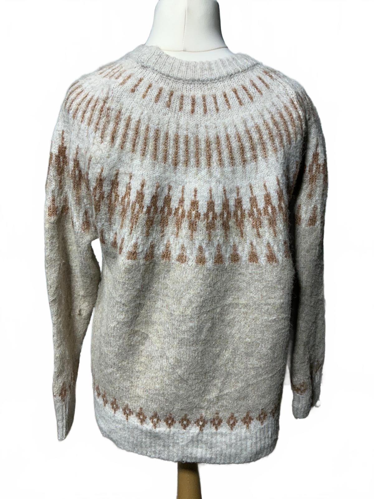 Neutral Tone Patterned Women's Sweater