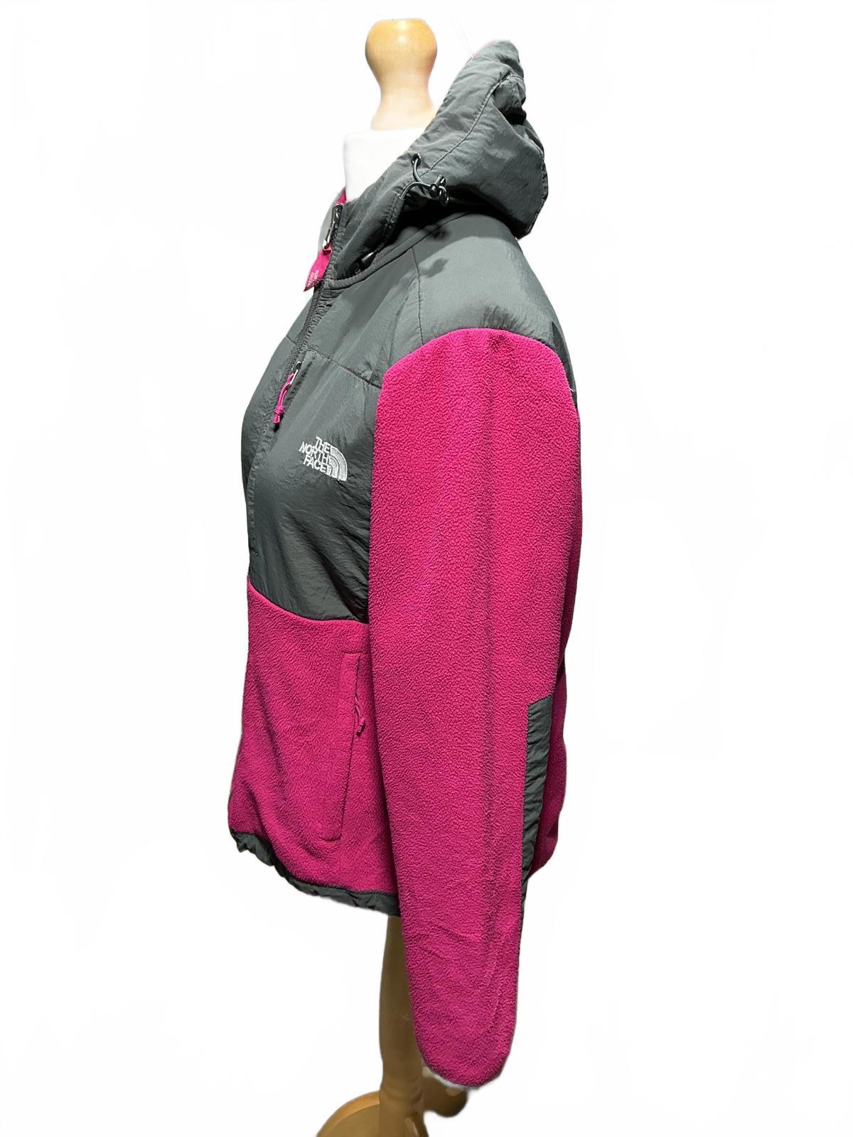 The North Face Women's Hooded Fleece Jacket Pink and Grey