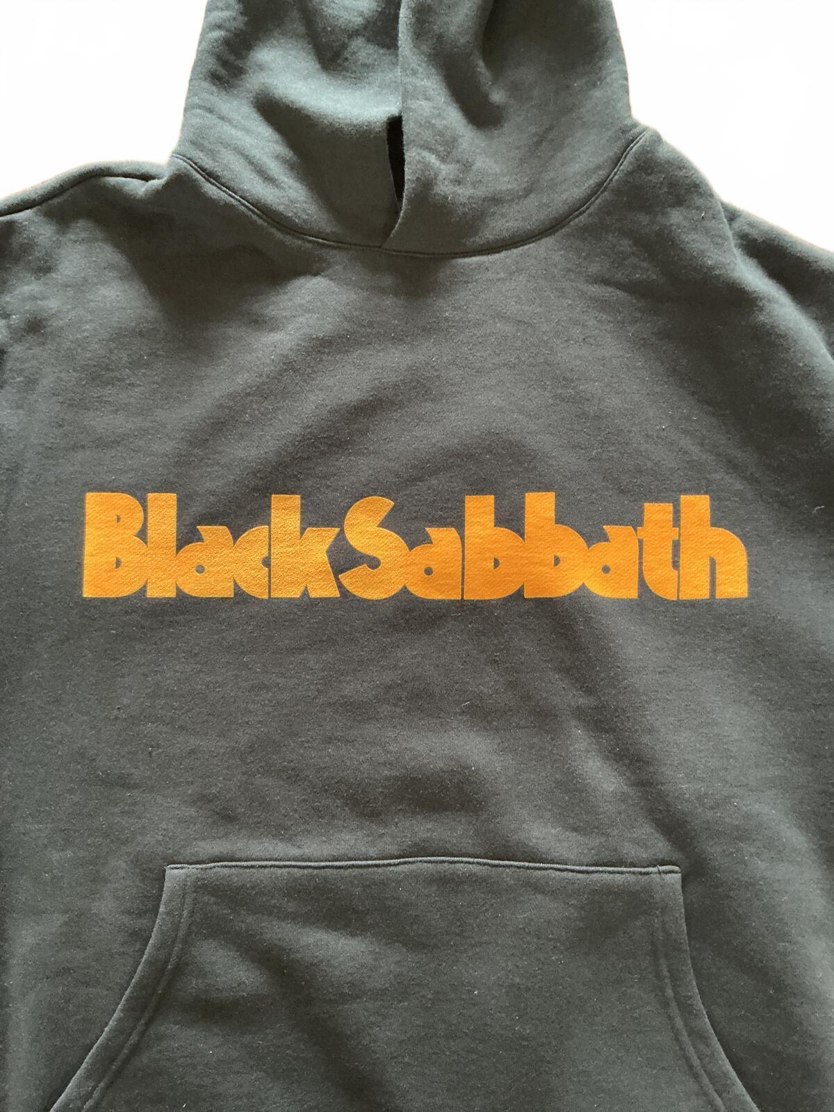 Black Sabbath Black Orange Graphic Hoodie Size M Band Merch