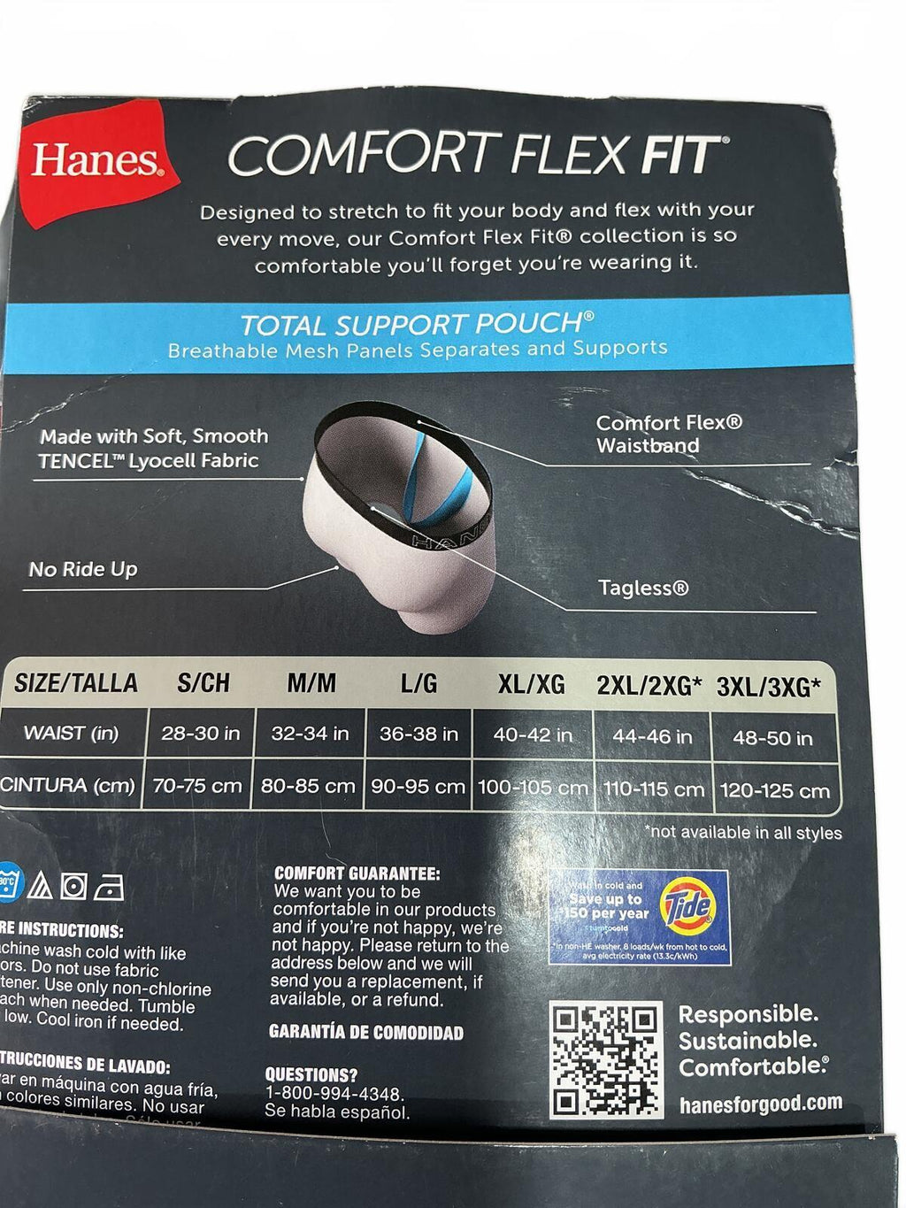 *NEW* 2*Hanes Comfort Flex Fit Boxer Briefs 3 Pack L Support Pouch