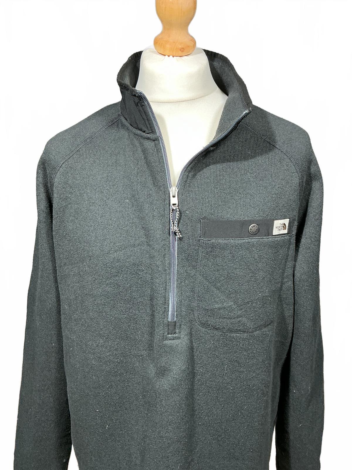 The North Face Men's Grey Fleece Jacket Half Zip