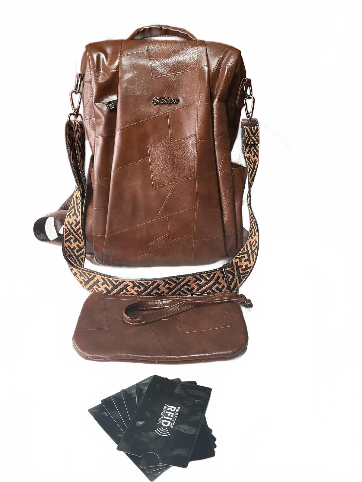 Eshow Women’s Backpack Anti Theft Waterproof With RFID and Purse