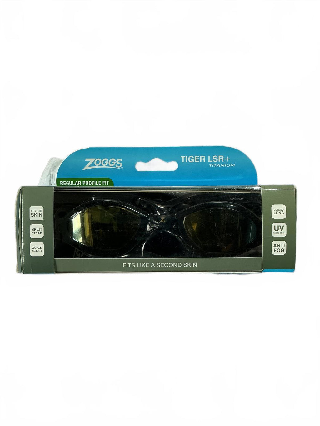 Zoggs Tiger LSR+ Titanium Swimming Goggles Regular Profile Fit