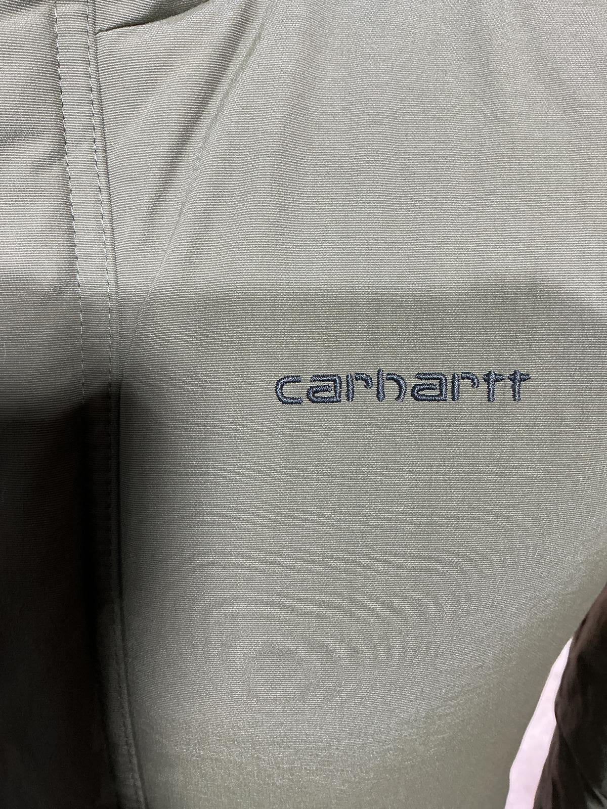 Carhartt Men's Olive Green Hooded Bomber Jacket