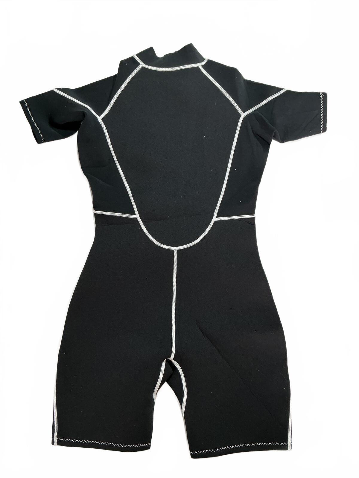 *NEW* Owntop Mens Shorty Wetsuit Neoprene Surf Swim Suit Black Size L 3mm Zip Up