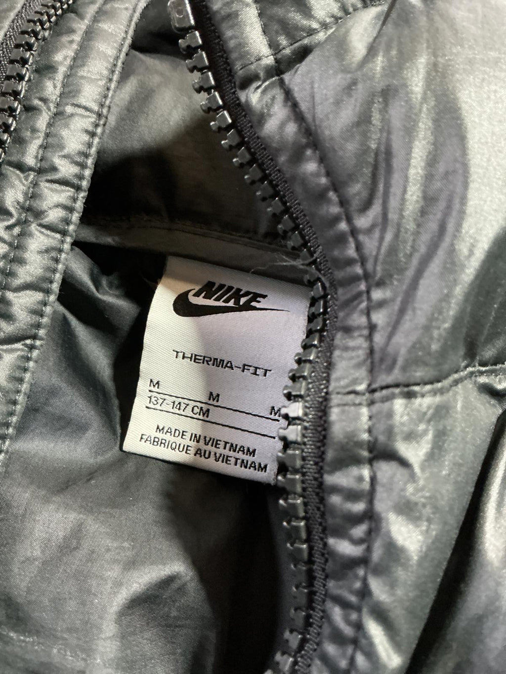 Nike Black Hooded Puffer Gilet Vest Size Regular M